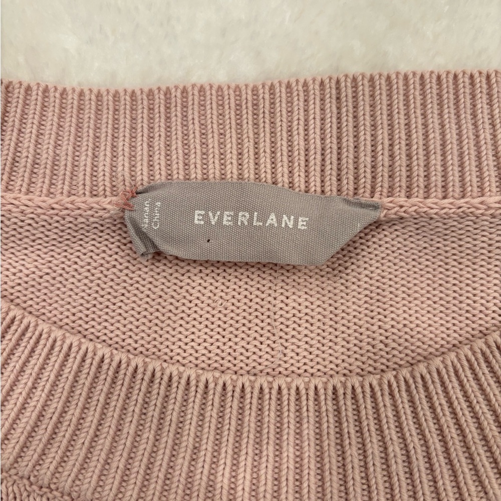Everlane Dusty Rose Pink Cotton Sweater - Picture 10 of 11